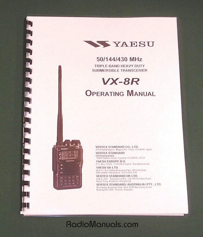 Yaesu VX-8R Instruction Manual